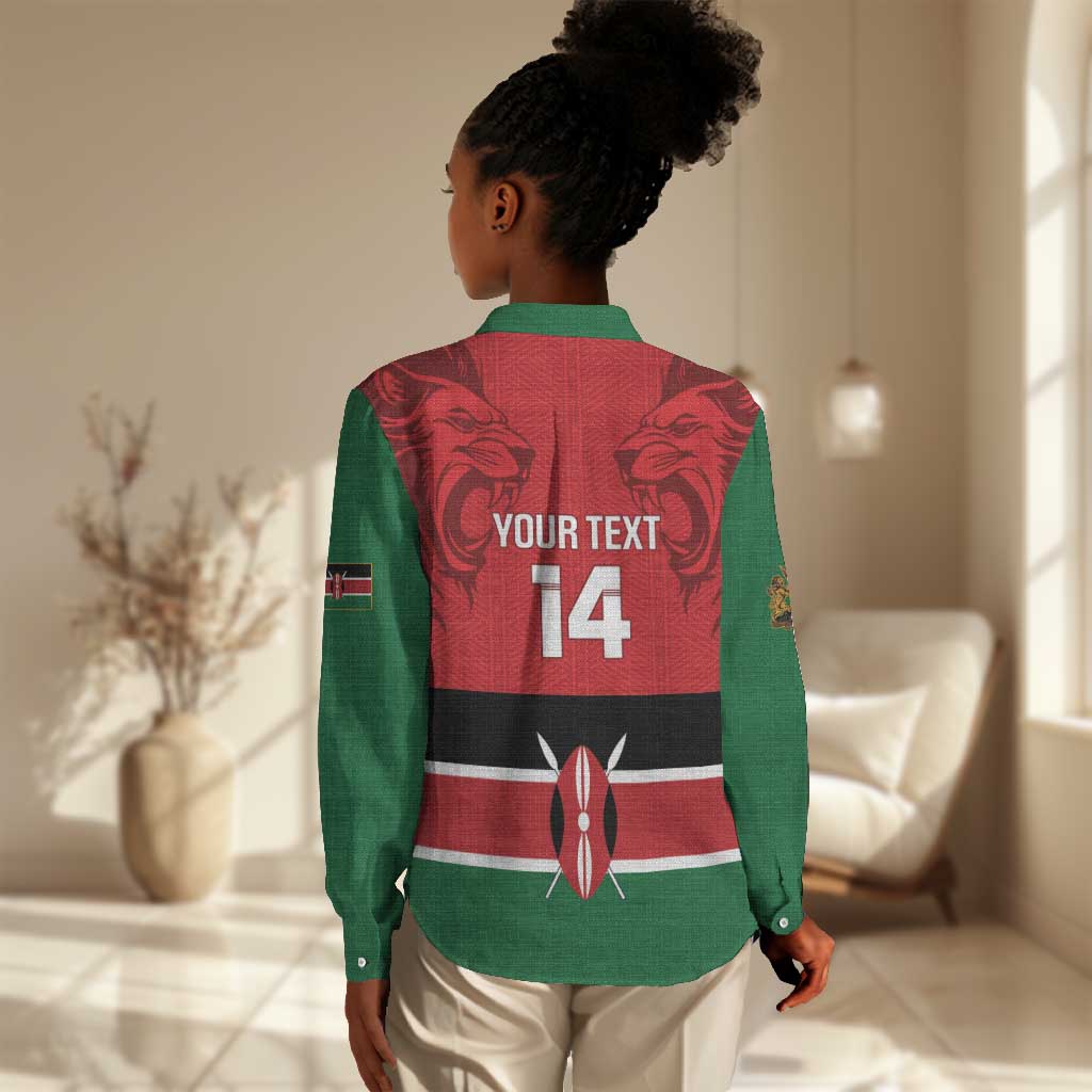 Custom Kenya Football Women Casual Shirt Go Harambee Stars African Pattern LT14