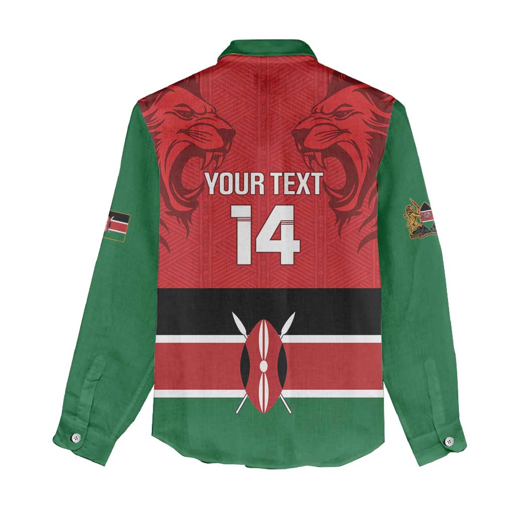 Custom Kenya Football Women Casual Shirt Go Harambee Stars African Pattern LT14
