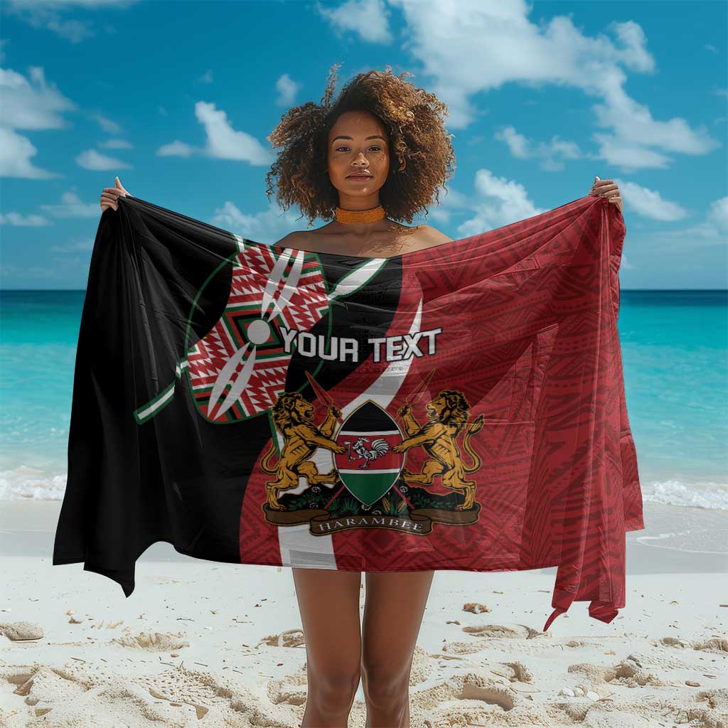 Custom Kenya Football Sarong Maasai Shield Coat Of Arms Style LT14