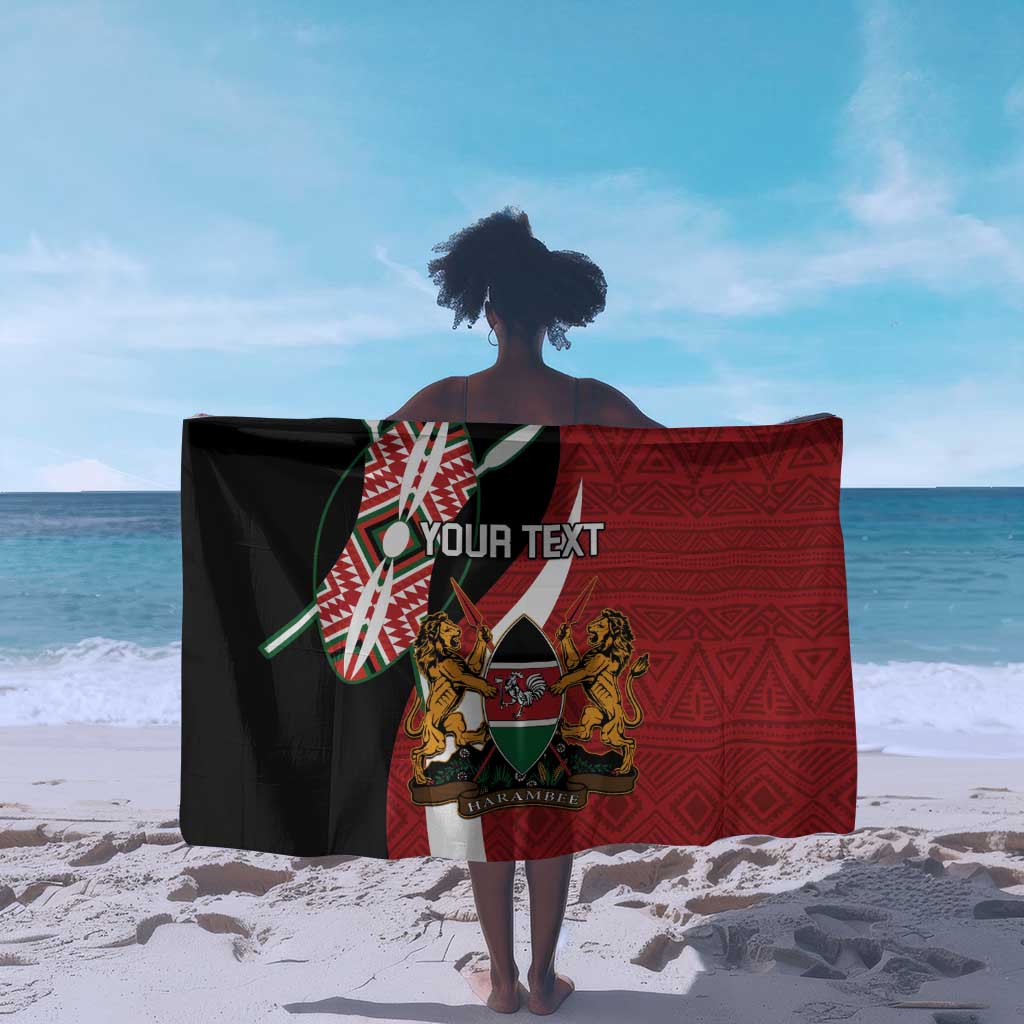 Custom Kenya Football Sarong Maasai Shield Coat Of Arms Style LT14