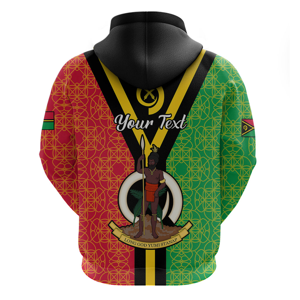 Custom Vanuatu Hoodie Kava Bowl Mix Sand Drawing Flag Style LT14