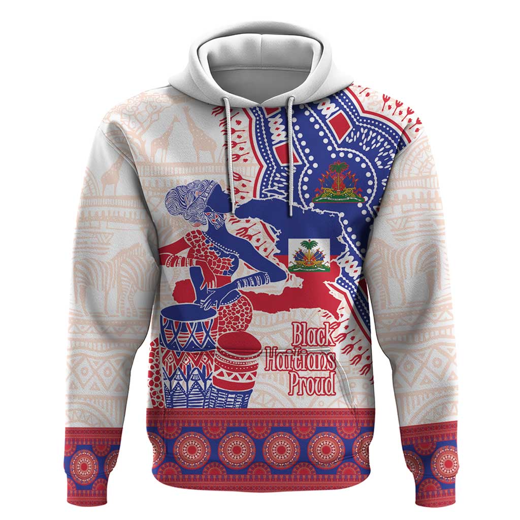 Afro-Haitians Proud Hoodie Haiti Coat Of Arms Dashiki LT14