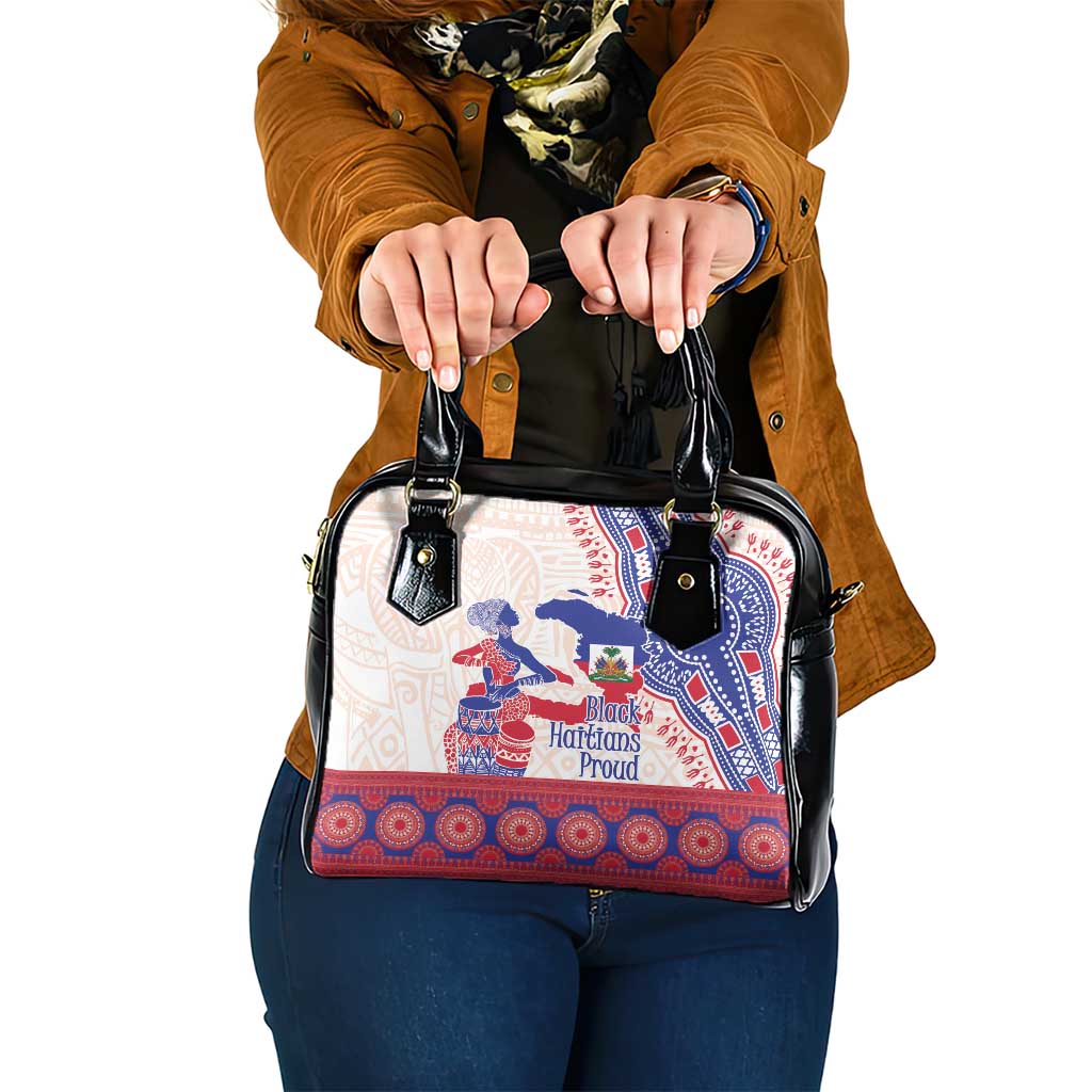 Afro-Haitians Proud Shoulder Handbag Haiti Coat Of Arms Dashiki LT14