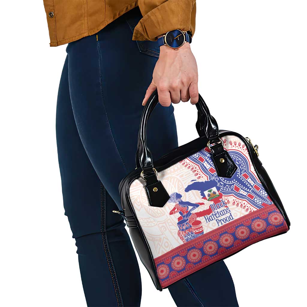 Afro-Haitians Proud Shoulder Handbag Haiti Coat Of Arms Dashiki LT14