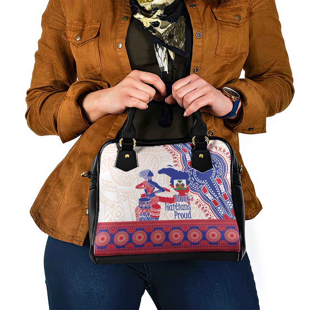Afro-Haitians Proud Shoulder Handbag Haiti Coat Of Arms Dashiki LT14