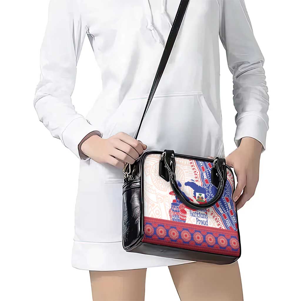 Afro-Haitians Proud Shoulder Handbag Haiti Coat Of Arms Dashiki LT14