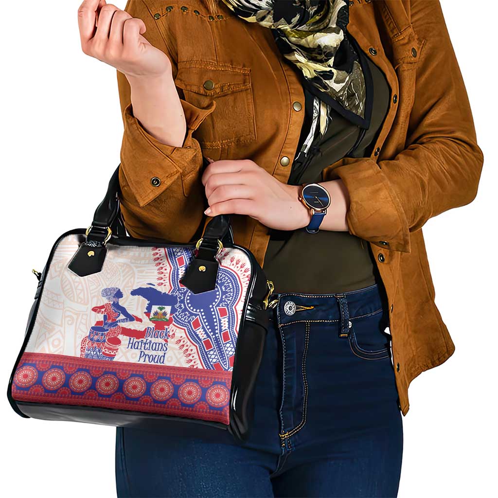 Afro-Haitians Proud Shoulder Handbag Haiti Coat Of Arms Dashiki LT14