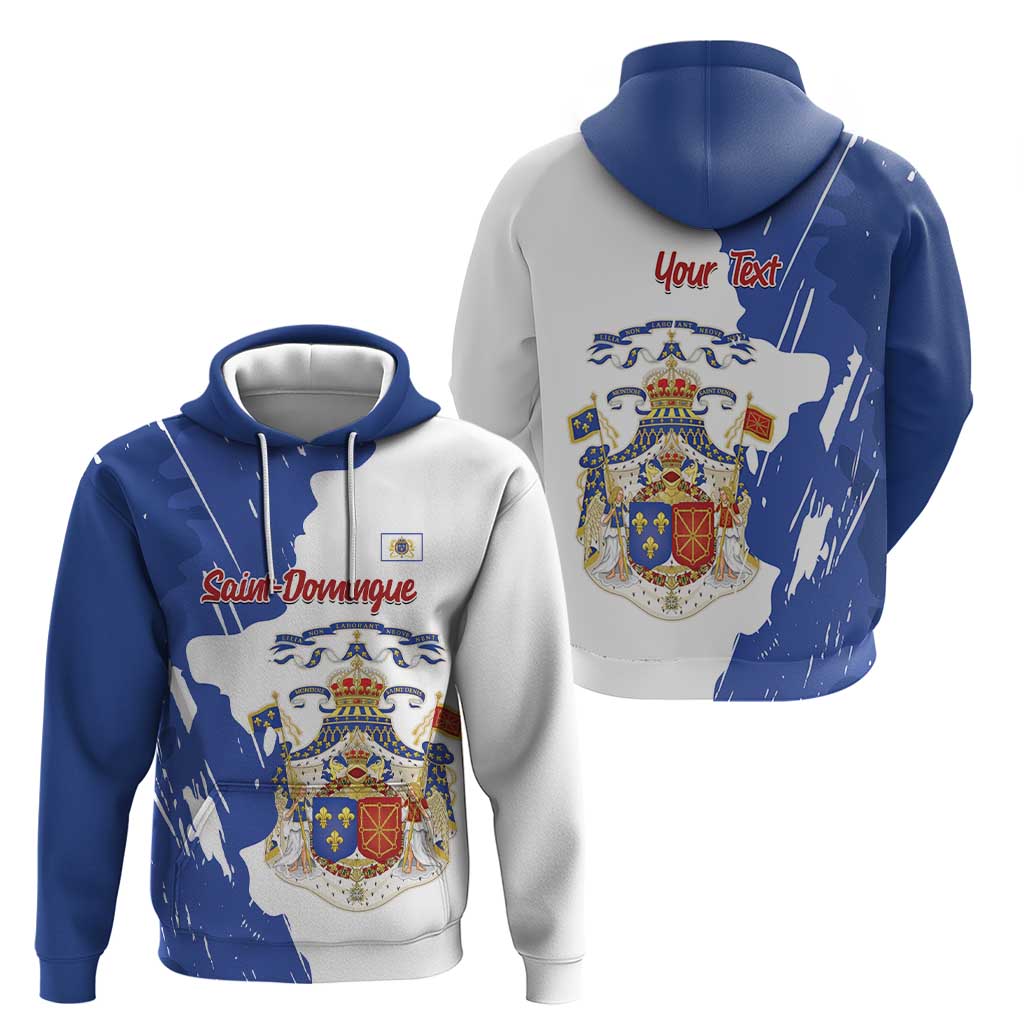 Personalised Saint-Domingue Hoodie Coat Of Arms Grunge Style LT14