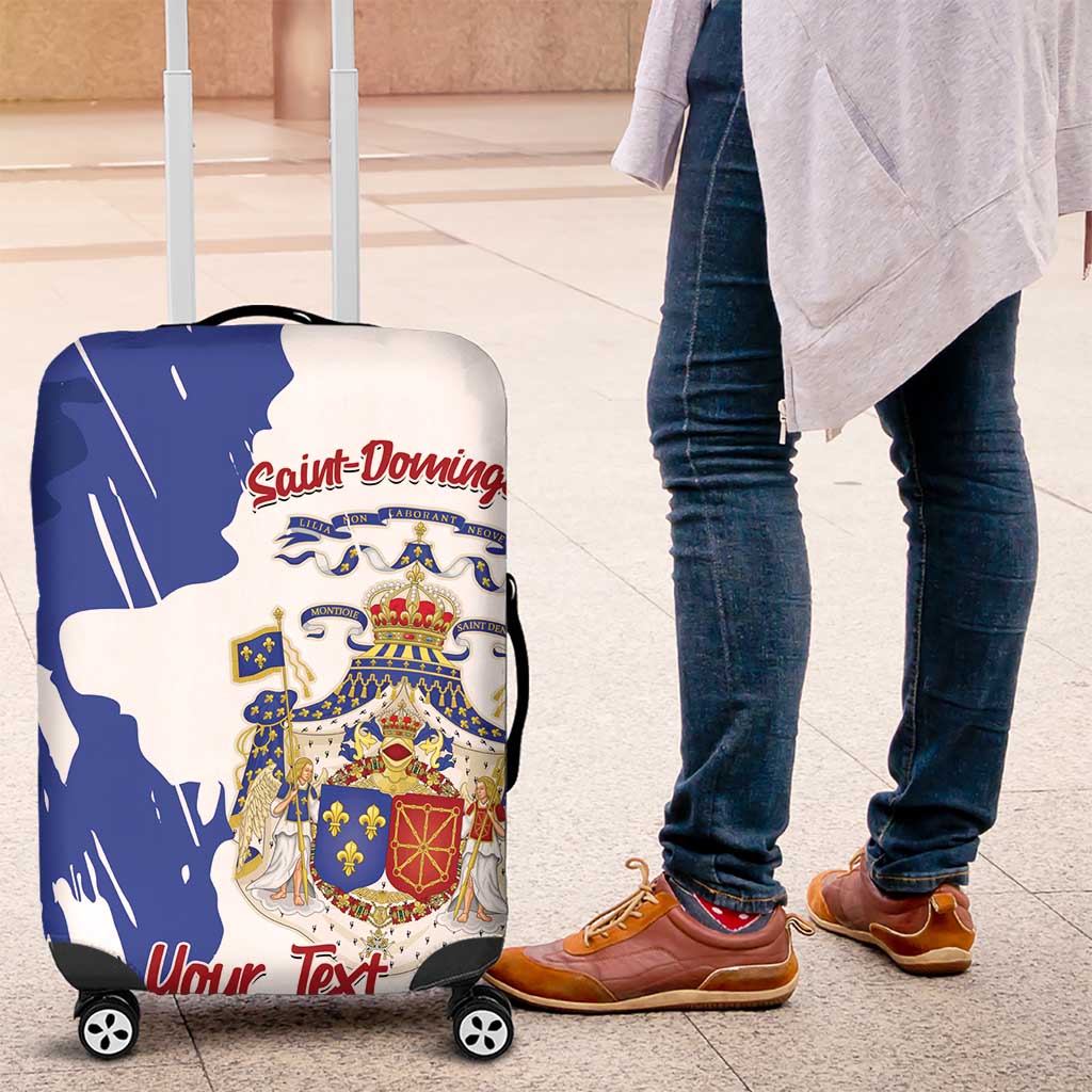 Personalised Saint-Domingue Luggage Cover Coat Of Arms Grunge Style LT14