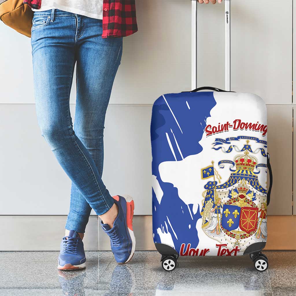 Personalised Saint-Domingue Luggage Cover Coat Of Arms Grunge Style LT14