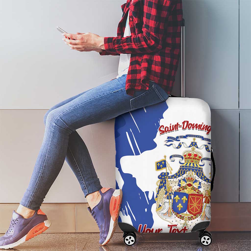 Personalised Saint-Domingue Luggage Cover Coat Of Arms Grunge Style LT14
