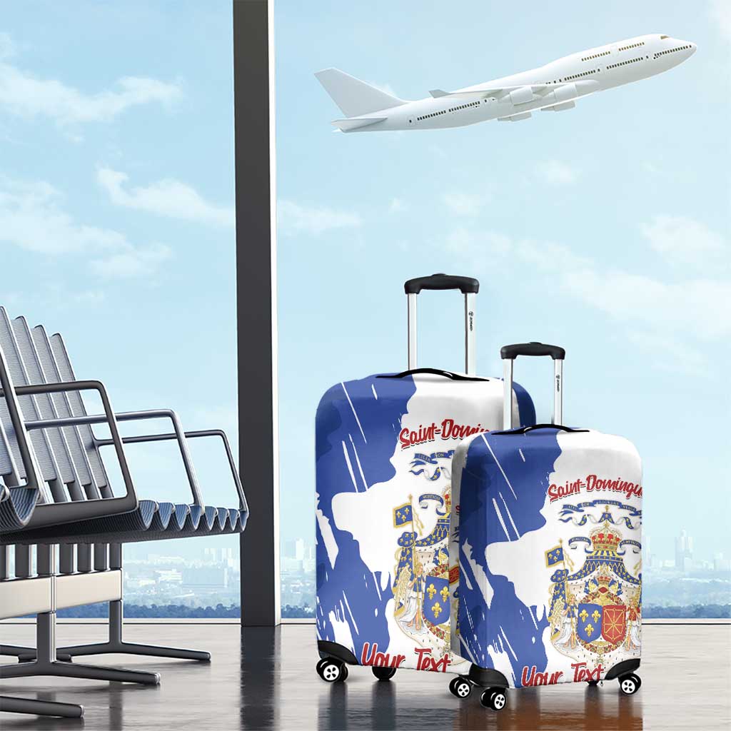 Personalised Saint-Domingue Luggage Cover Coat Of Arms Grunge Style LT14
