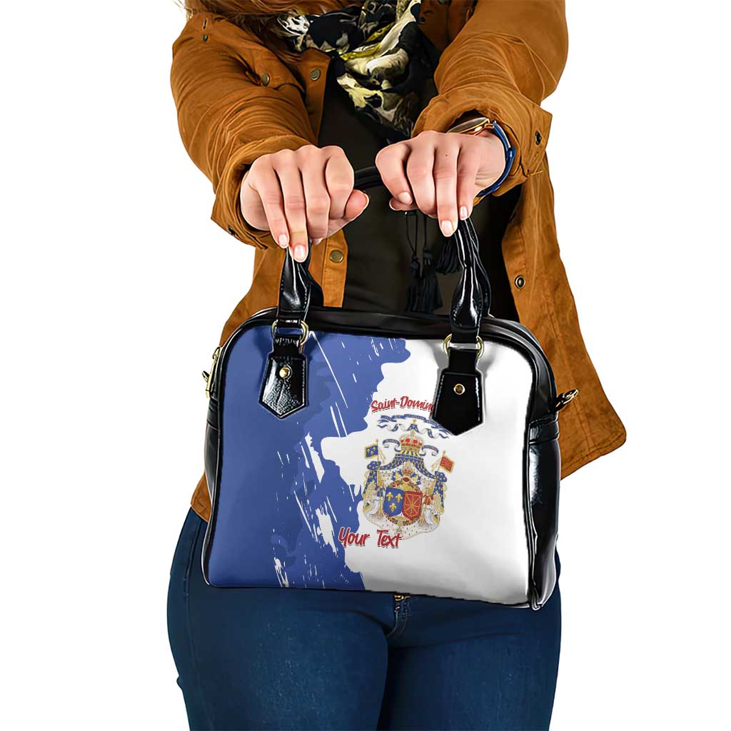 Personalised Saint-Domingue Shoulder Handbag Coat Of Arms Grunge Style LT14