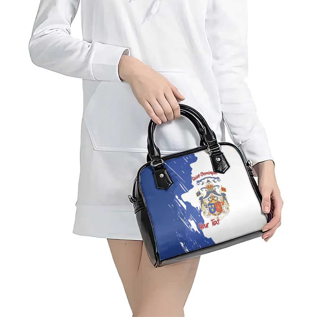 Personalised Saint-Domingue Shoulder Handbag Coat Of Arms Grunge Style LT14