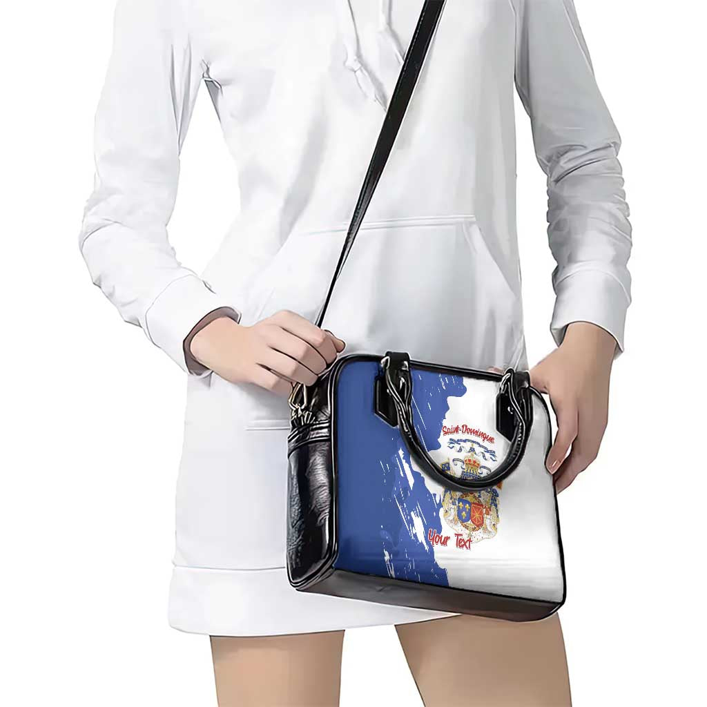 Personalised Saint-Domingue Shoulder Handbag Coat Of Arms Grunge Style LT14