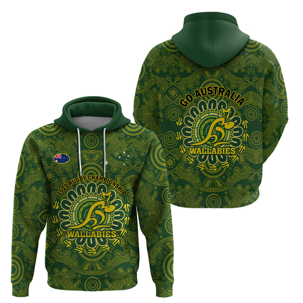 Australia Rugby Hoodie Wallabies 2023 Go Champions Indigenous Art LT14