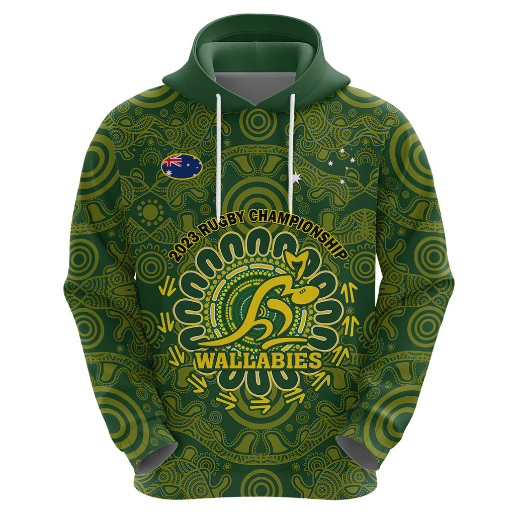 Australia Rugby Hoodie Wallabies 2023 Go Champions Indigenous Art LT14
