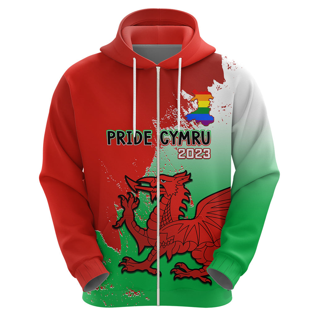 Pride Cymru Hoodie 2023 Wales LGBT With Welsh Red Dragon LT14
