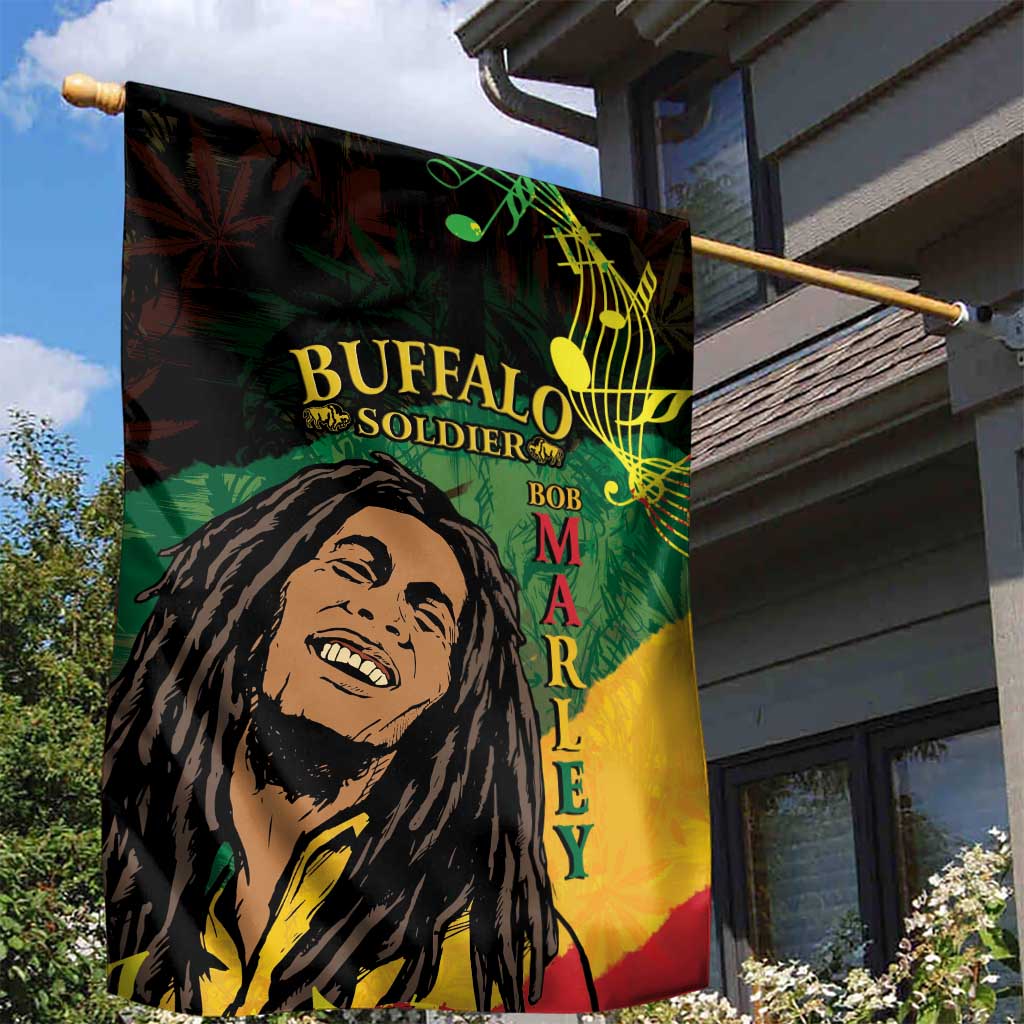 Afro Legend Bob Buffalo Soldier Garden Flag American Heroes Reggae Style LT14