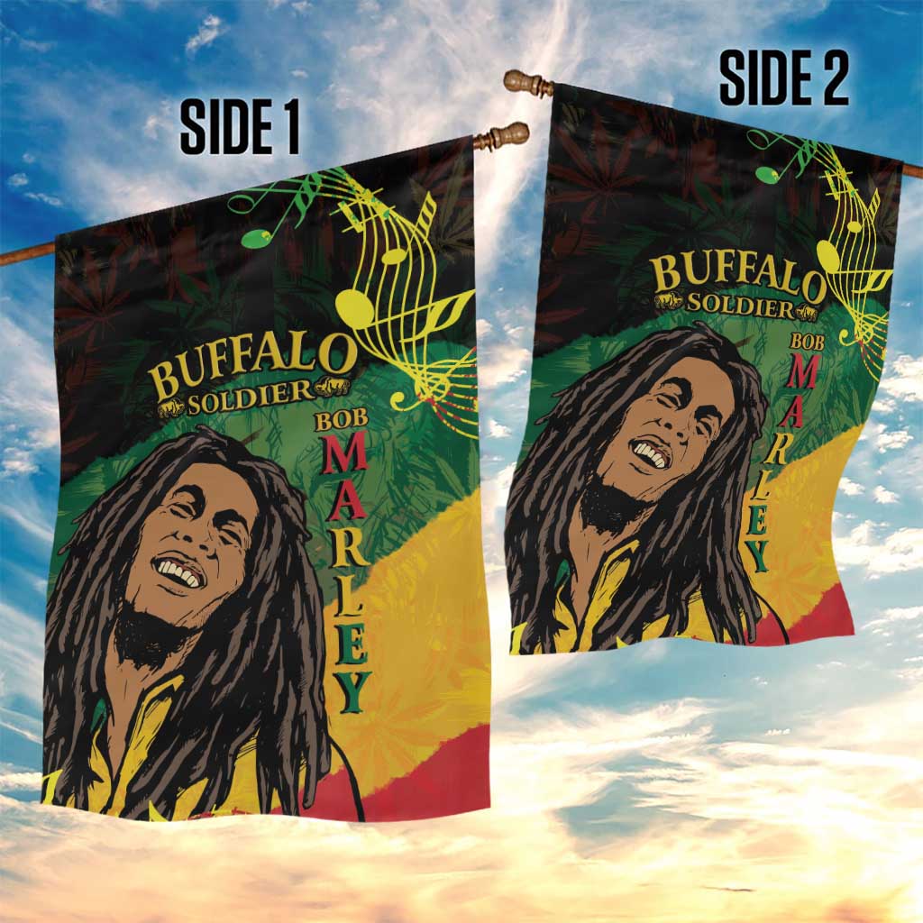 Afro Legend Bob Buffalo Soldier Garden Flag American Heroes Reggae Style LT14