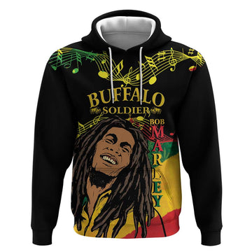 Legend Bob Buffalo Soldier Hoodie American Heroes Reggae Style LT14