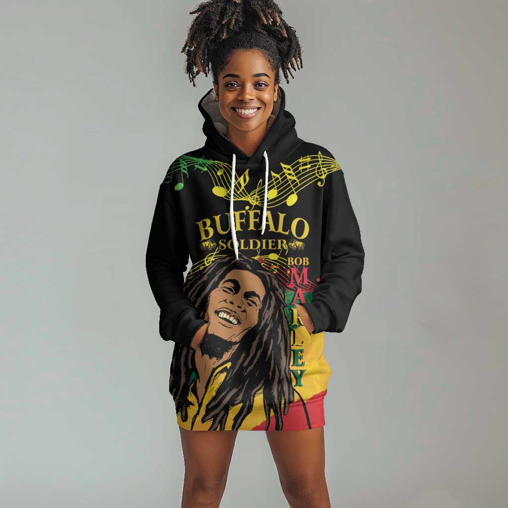 Afro Legend Bob Buffalo Soldier Hoodie Dress American Heroes Reggae Style LT14