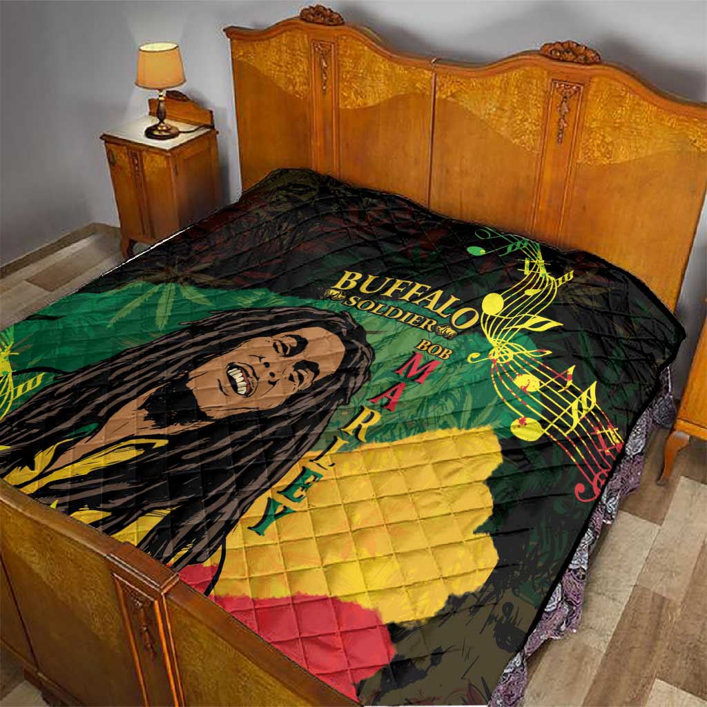 Afro Legend Bob Buffalo Soldier Quilt American Heroes Reggae Style LT14