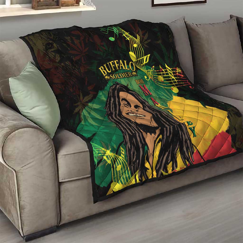 Afro Legend Bob Buffalo Soldier Quilt American Heroes Reggae Style LT14