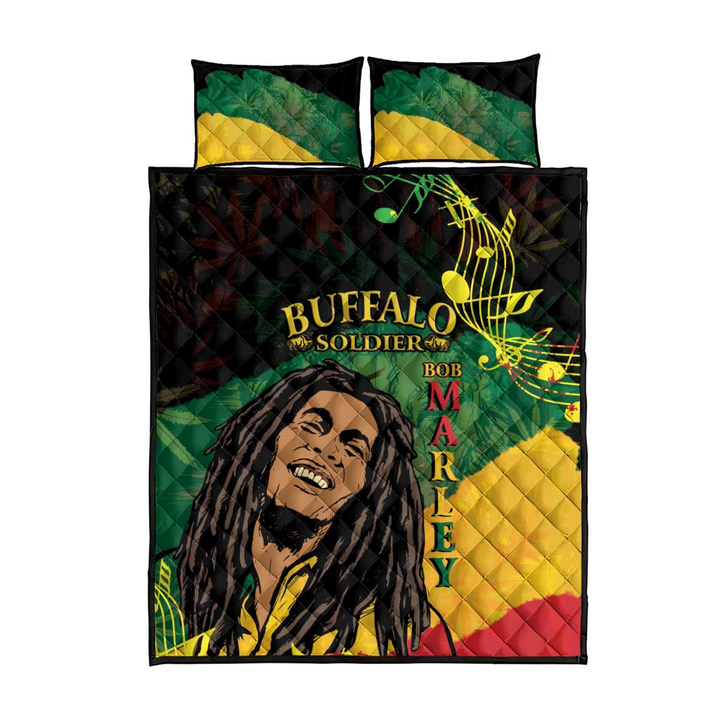 Afro Legend Bob Buffalo Soldier Quilt Bed Set American Heroes Reggae Style LT14
