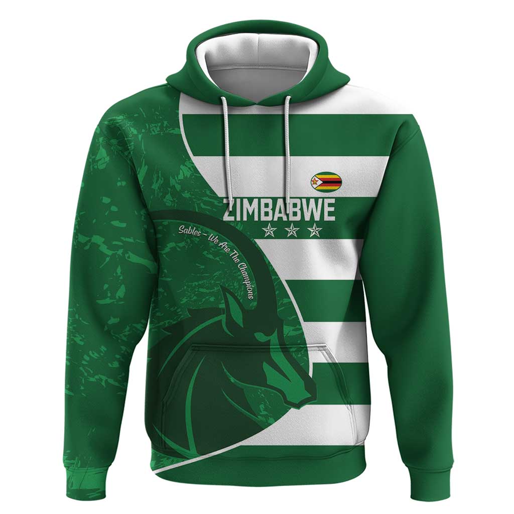 Zimbabwe Rugby Custom Hoodie Sables 3rd Champions Proud LT14