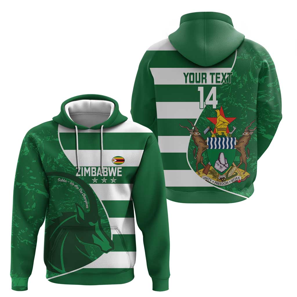 Zimbabwe Rugby Custom Hoodie Sables 3rd Champions Proud LT14