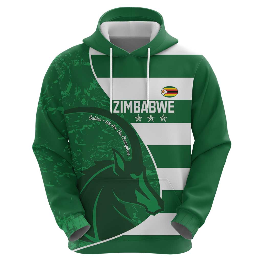 Zimbabwe Rugby Custom Hoodie Sables 3rd Champions Proud LT14