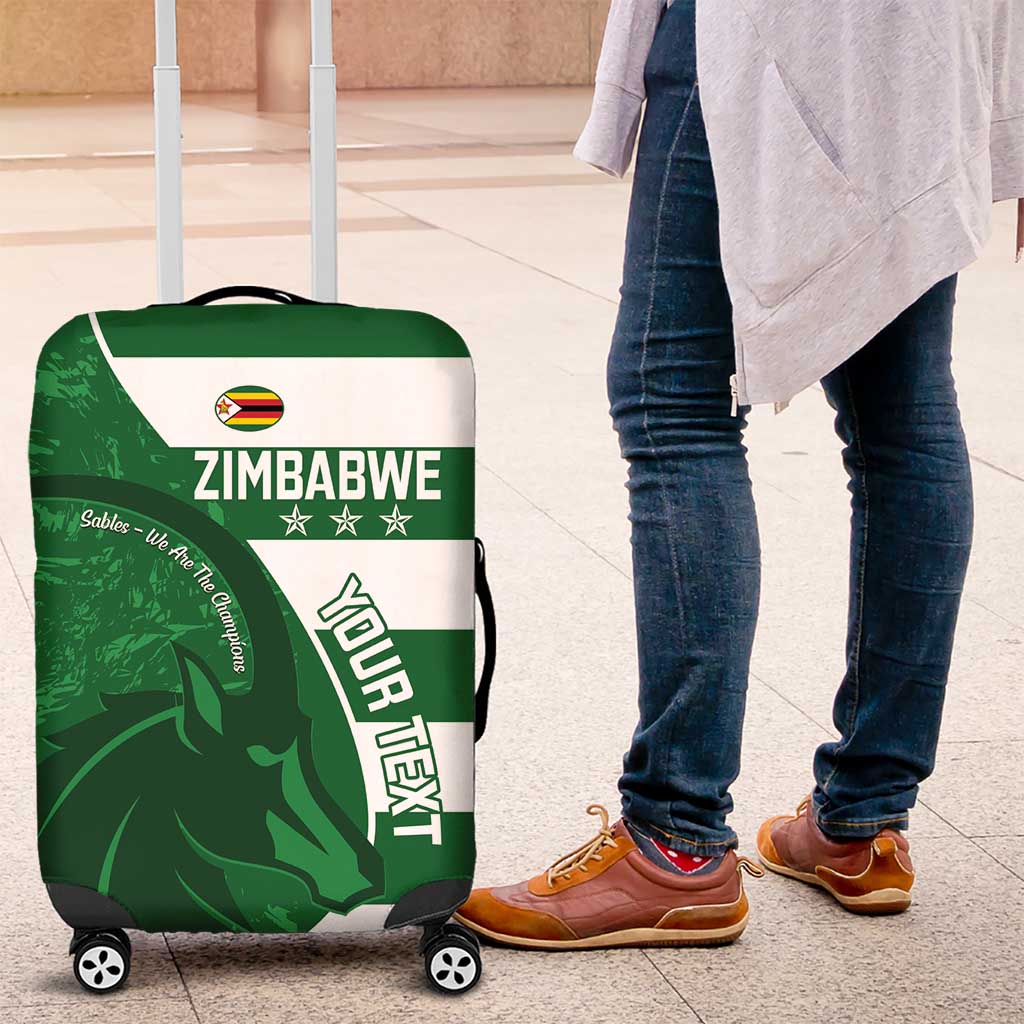 Zimbabwe Rugby Custom Luggage Cover Sables 3rd Champions Proud LT14