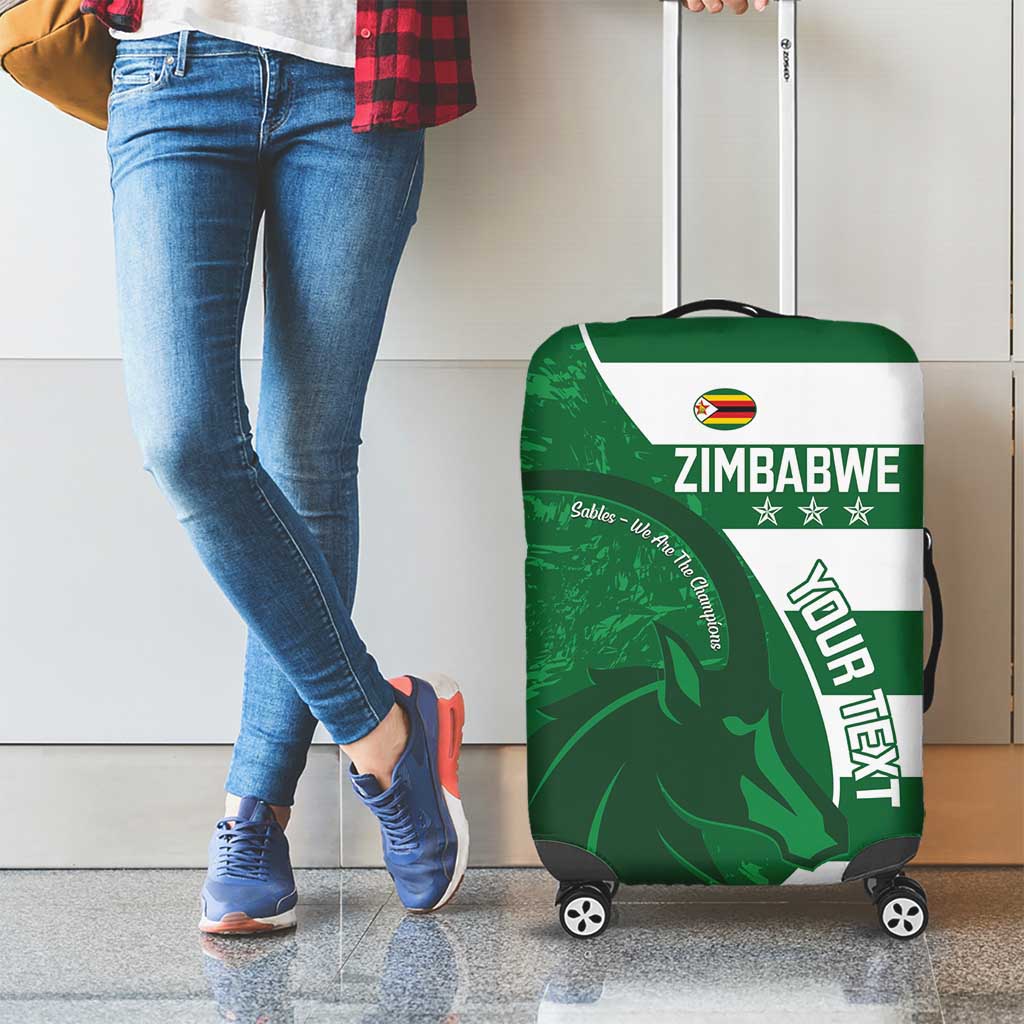 Zimbabwe Rugby Custom Luggage Cover Sables 3rd Champions Proud LT14