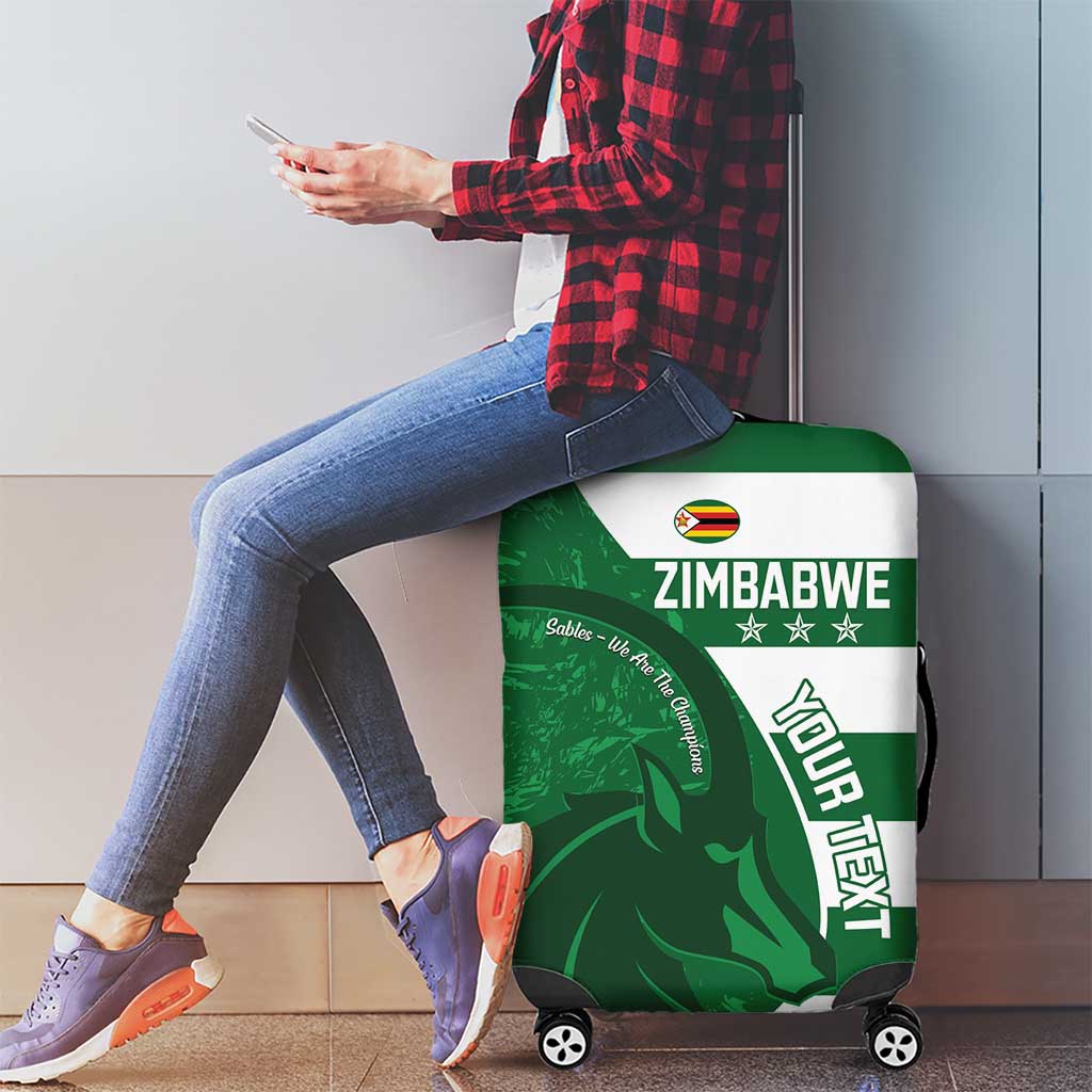 Zimbabwe Rugby Custom Luggage Cover Sables 3rd Champions Proud LT14