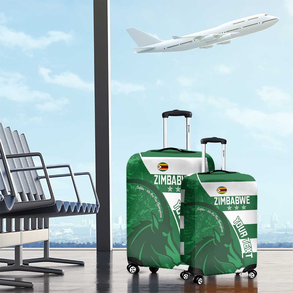 Zimbabwe Rugby Custom Luggage Cover Sables 3rd Champions Proud LT14