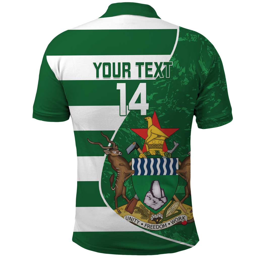 Zimbabwe Rugby Custom Polo Shirt Sables 3rd Champions Proud LT14