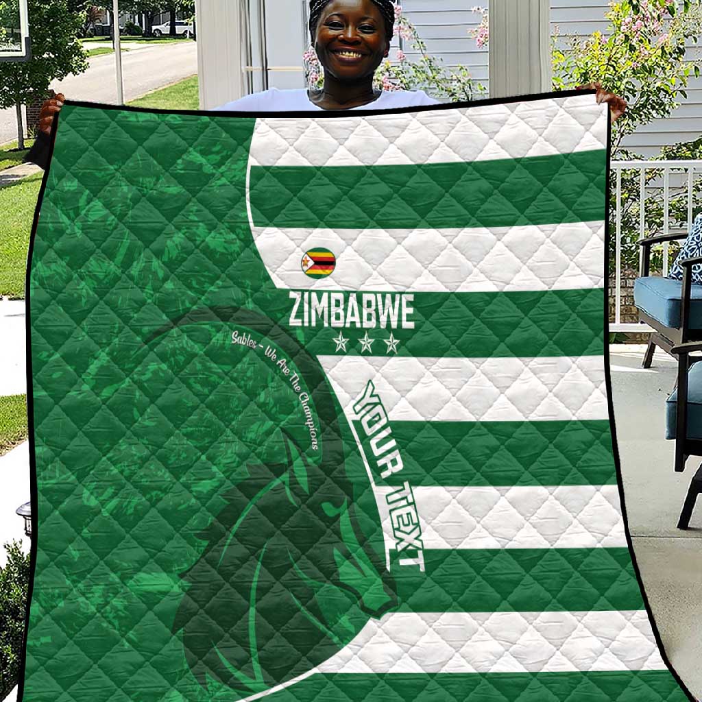 Zimbabwe Rugby Custom Quilt Sables 3rd Champions Proud LT14