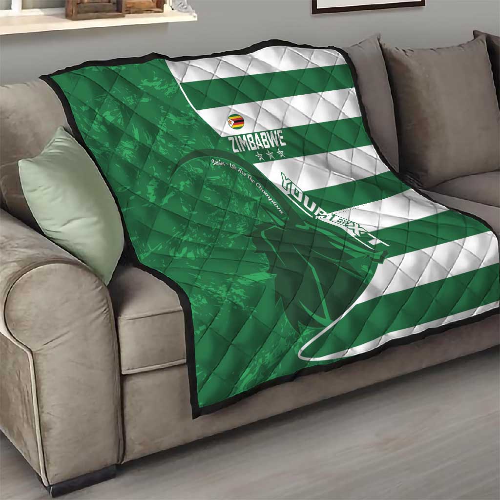 Zimbabwe Rugby Custom Quilt Sables 3rd Champions Proud LT14