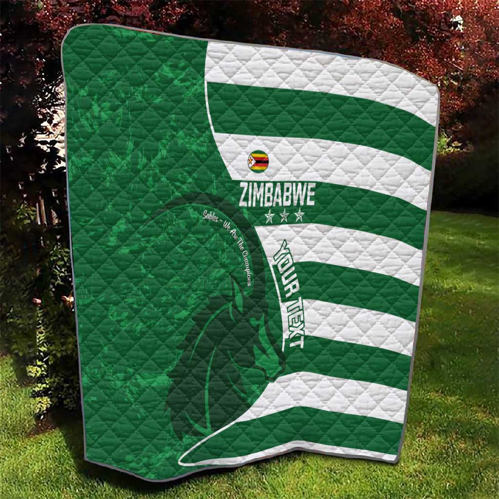 Zimbabwe Rugby Custom Quilt Sables 3rd Champions Proud LT14