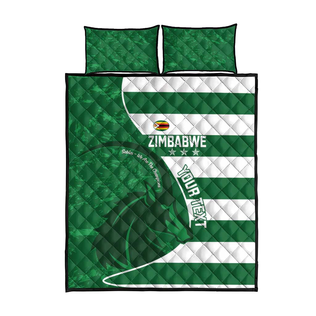 Zimbabwe Rugby Custom Quilt Bed Set Sables 3rd Champions Proud LT14