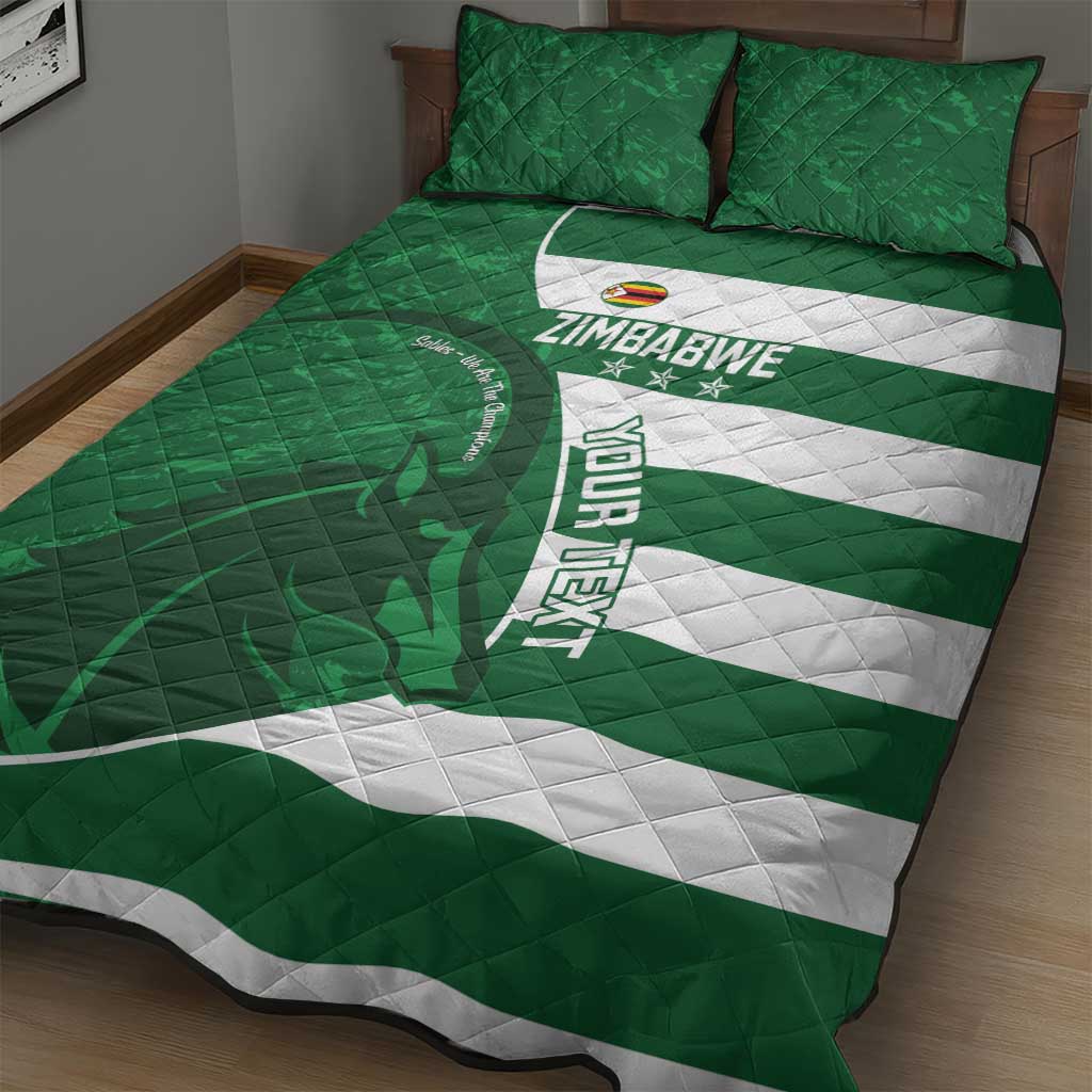 Zimbabwe Rugby Custom Quilt Bed Set Sables 3rd Champions Proud LT14