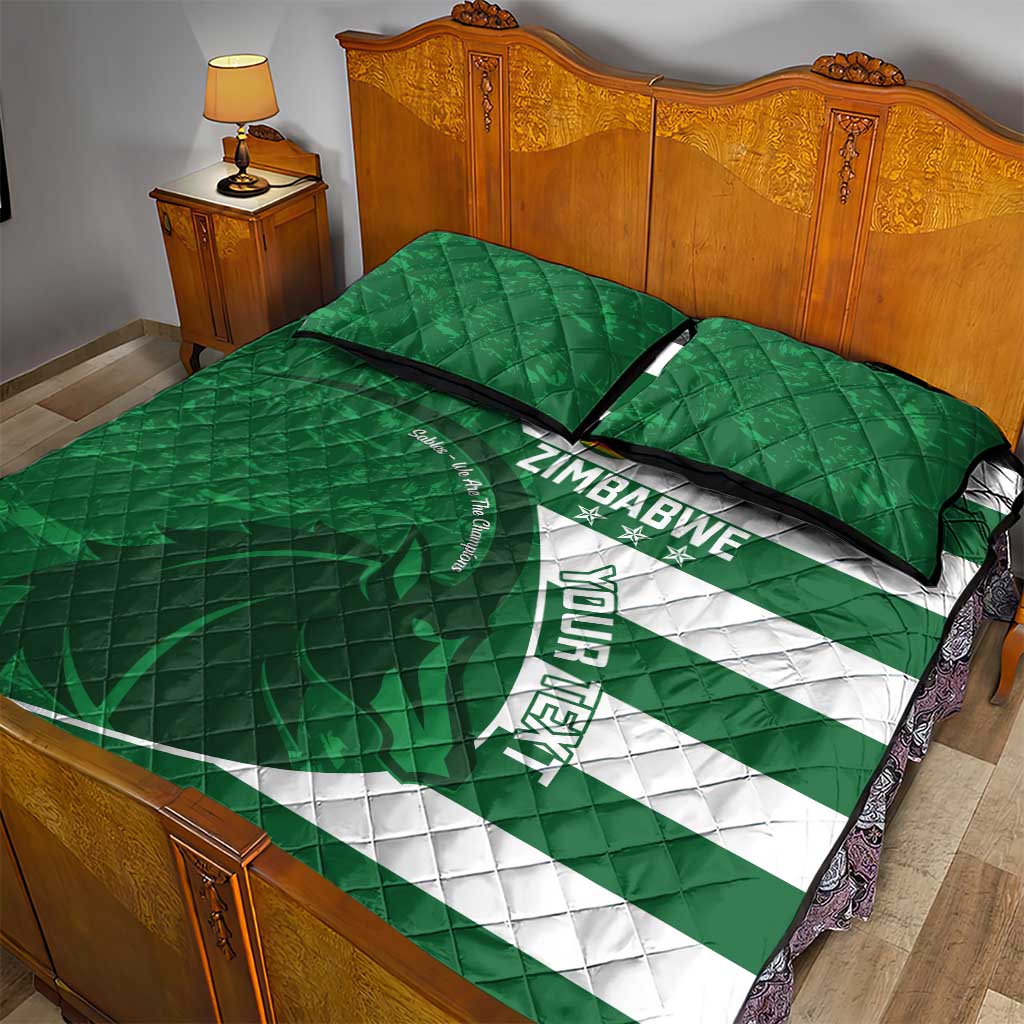 Zimbabwe Rugby Custom Quilt Bed Set Sables 3rd Champions Proud LT14