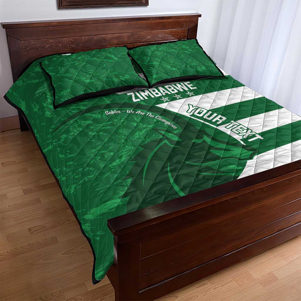 Zimbabwe Rugby Custom Quilt Bed Set Sables 3rd Champions Proud LT14