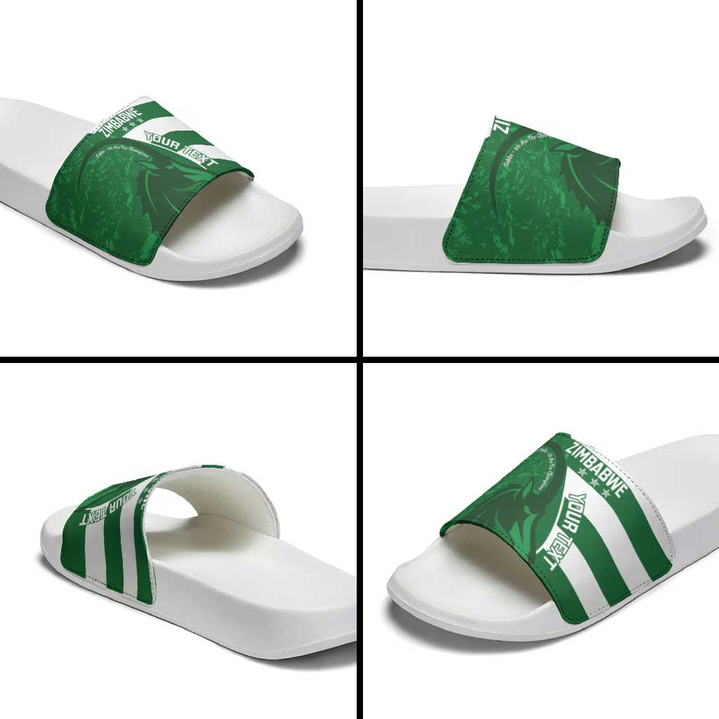 Zimbabwe Rugby Custom Slide Sandals Sables 3rd Champions Proud LT14