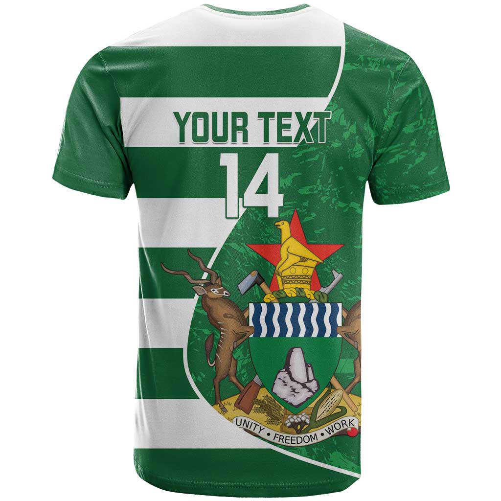 Zimbabwe Rugby Custom T shirt Sables 3rd Champions Proud LT14