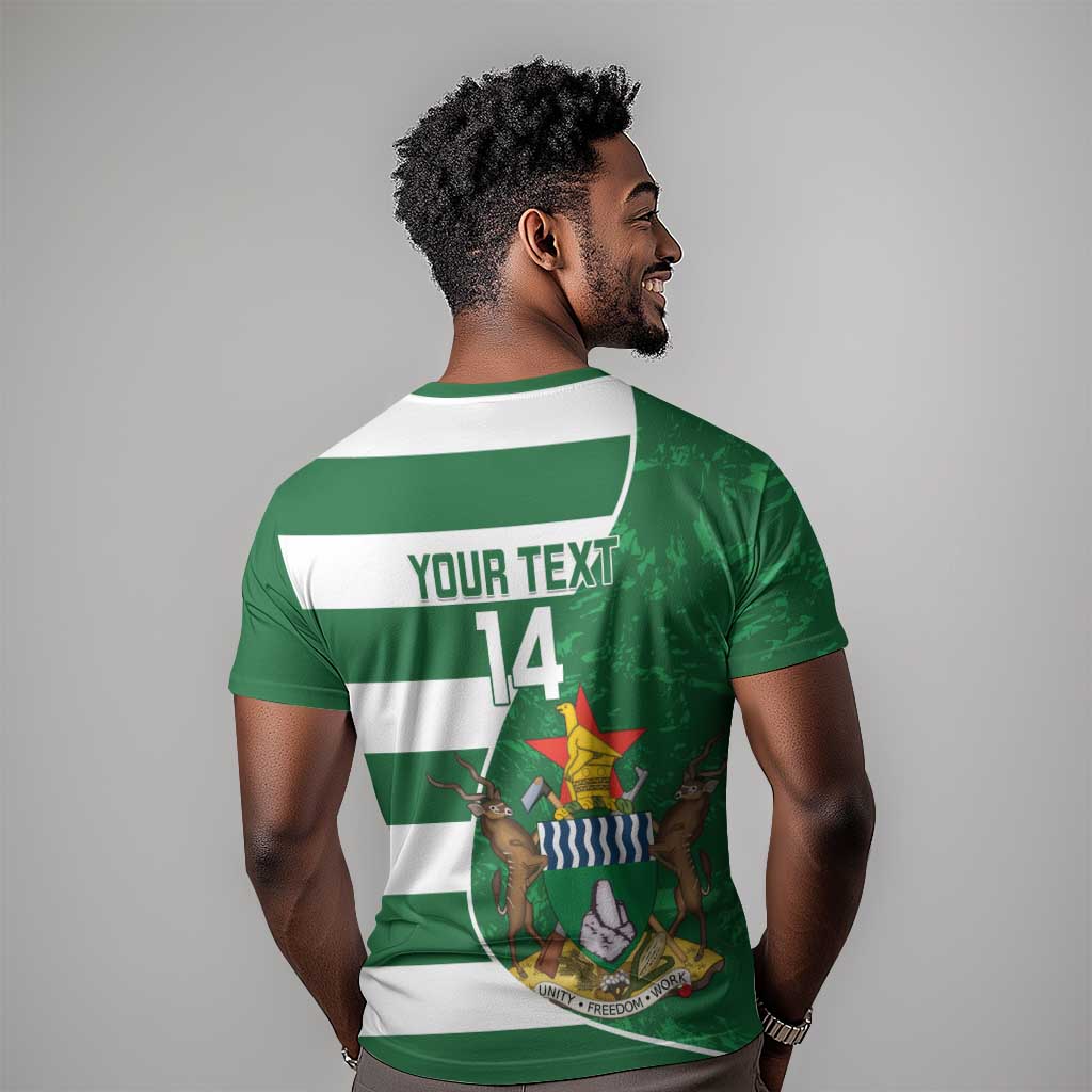Zimbabwe Rugby Custom T shirt Sables 3rd Champions Proud LT14