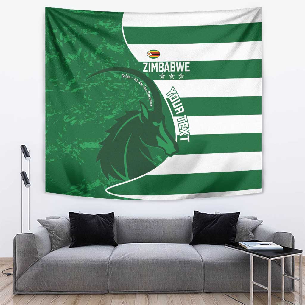 Zimbabwe Rugby Custom Tapestry Sables 3rd Champions Proud LT14