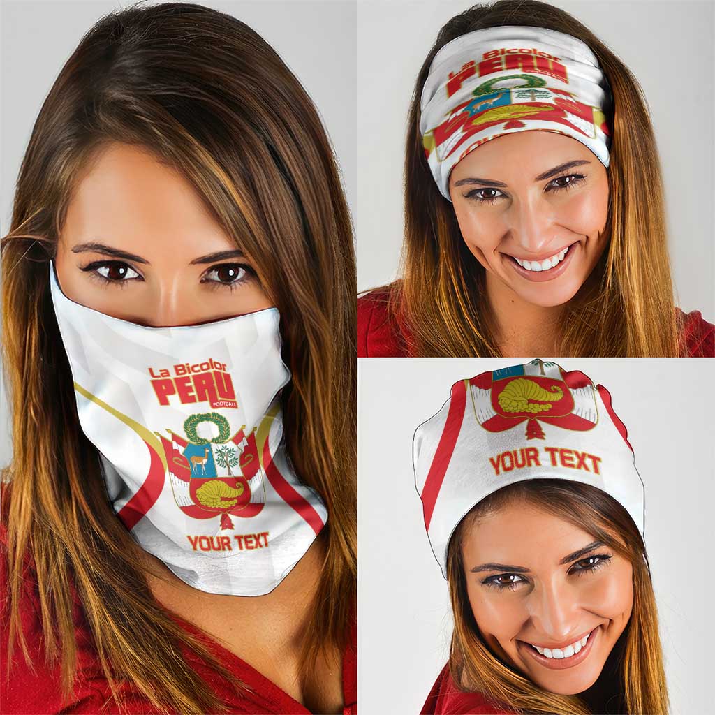 Custom Peru Football Neck Gaiter Vamos La Bicolor LT14