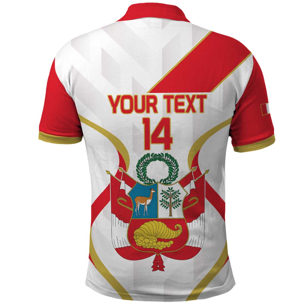 Custom Peru Football Polo Shirt Vamos La Bicolor LT14